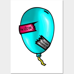 Imperfect Aqua Balloon - Self Love Posters and Art